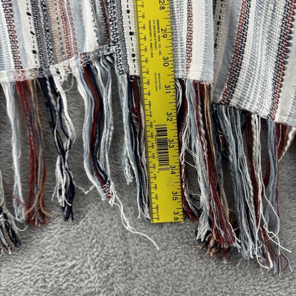 altard state Cardigan Womens L Brown Striped Open Front Woven Boho Western - Picture 9 of 12